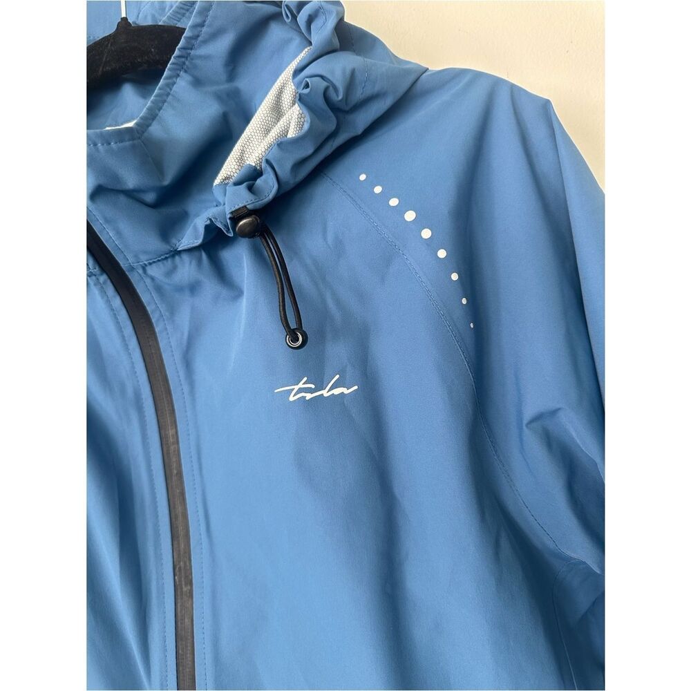 TSLA Blue Hooded Windbreaker Women’s Jacket M - Picture 2 of 6